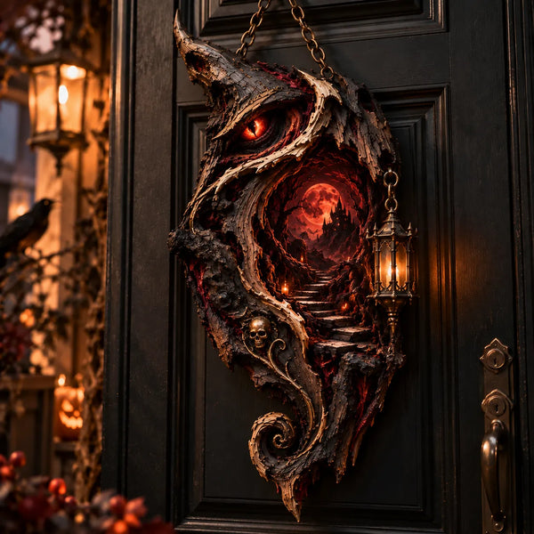 Through the Dragon's Eye - Blood Moon Heteromorphic Wood Sign - main