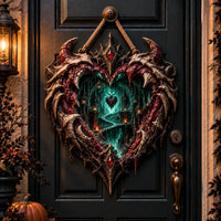 Hollow Heart - Thorned Form, Teal Depth and Quiet Descent