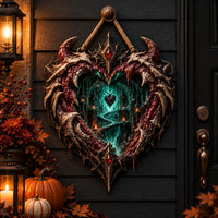 Hollow Heart - Thorned Form, Teal Depth and Quiet Descent