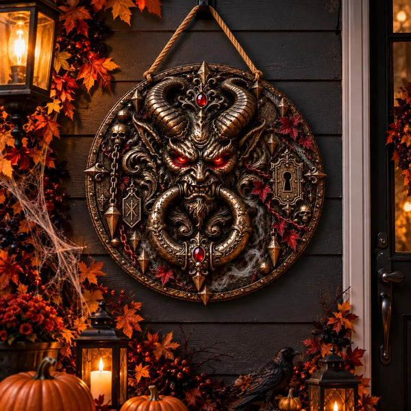 The Keeper of the Threshold - A Study in Gothic Relief and Crimson Detail - main