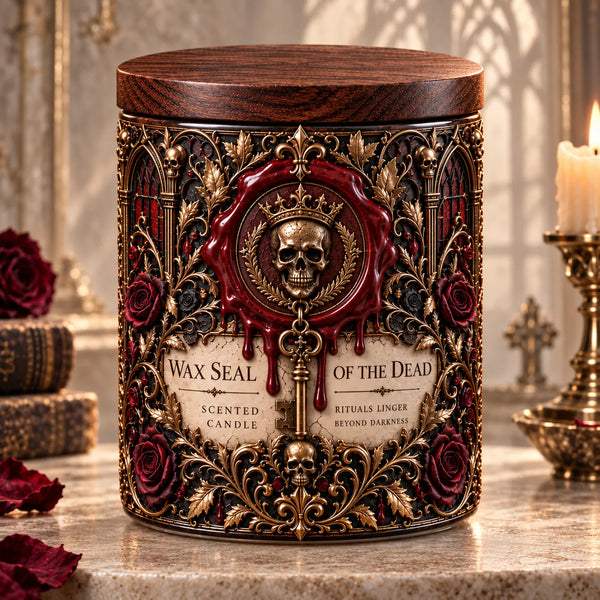 Wax Seal of the Dead - Gothic Ornament Candle - main