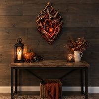 Ember Chamber - A Study in Crimson Relief and Shadow